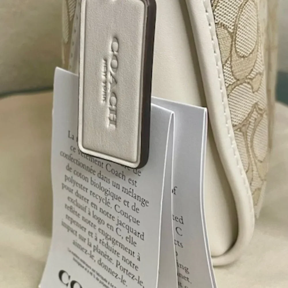 Coach Purse Bag Light Khaki Chalk Small Dufflette NWTs SIG Classic Beauty - Picture 7 of 12